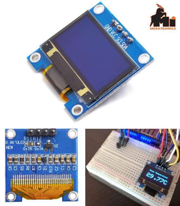 0.96 inch 128X64 IIC i2c OLED LCD LED Display screen For Arduino