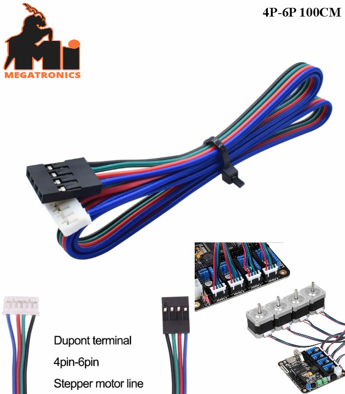 100CM 4Pin-6Pin Stepper Motor Cable XH2.54 Terminal Wire DuPont Nema17 3D Printe	100S46W-F20B	89	150	13	"100CM 4Pin-6Pin Stepper Motor Cable XH2.54 Te