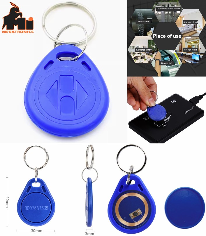 EM4100 125khz RFID ID Keychain Fob Ring Token proximity Tags