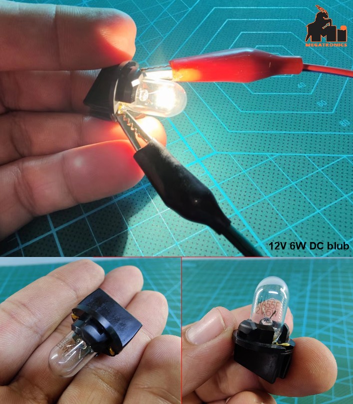 Car 12V 6W bulb light LED tungsten filament lamp Plastic Socket