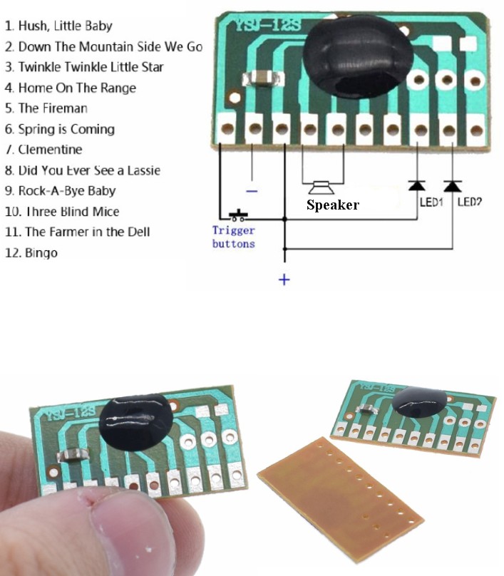 12 children English music DIY IC module kit