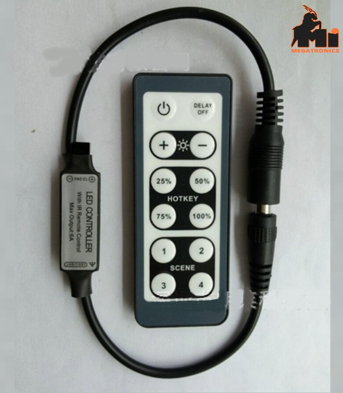 12v 6A LED controller light dimmer IR infrared 12 key mini l dimmer switch breat