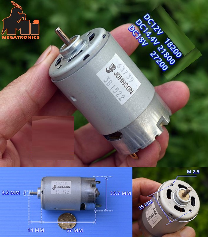 100W 550 powerful motor DC 12V high speed 18200 rpm high power