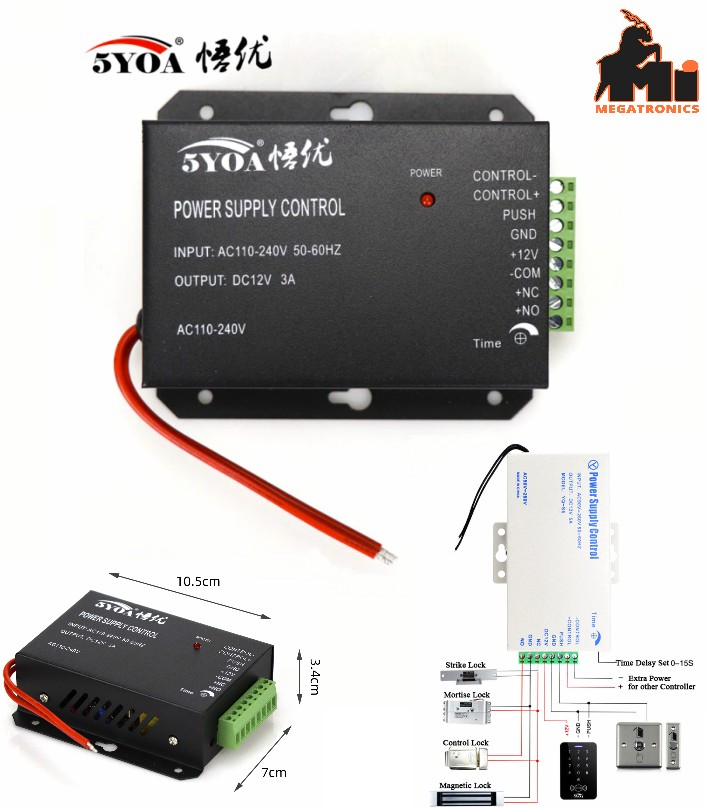 DC 12V 3A AC 220V Power Supply Control Door Access controller System Switch  for