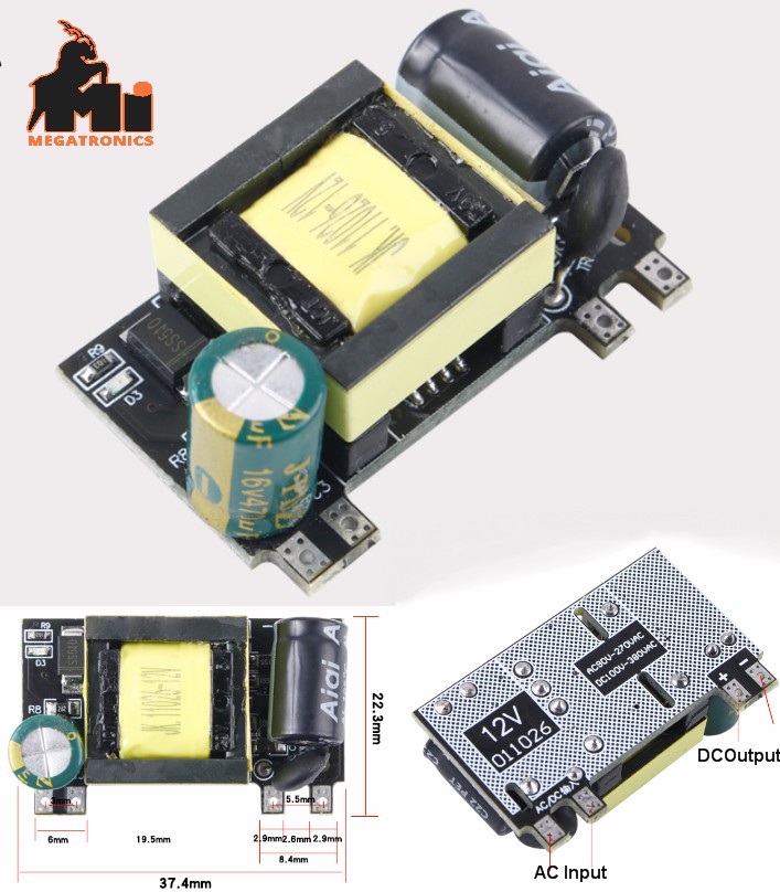 AC220 to DC 12V 1000mA 12W SMPS PCB power supply isolated Module