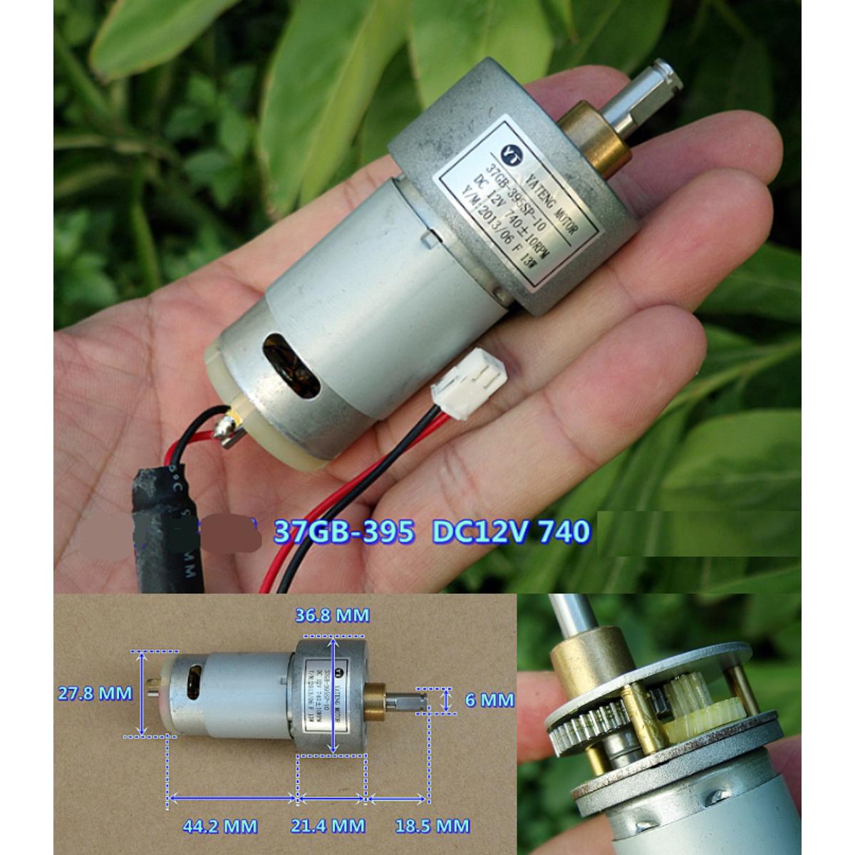 HQ 37GB-395 DC 12V 740RPM gear motor high torque