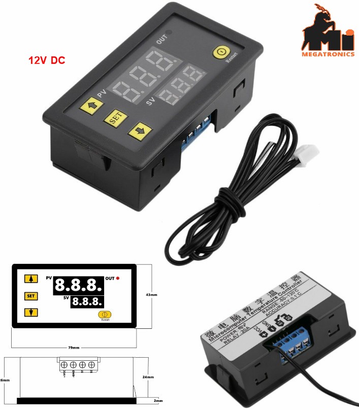 12V RY-W3230 thermostat temperature controller digital display incubator