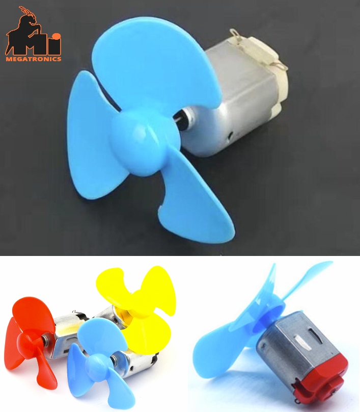 DIY 130 dc motor with 3 blade fan propeller leaf 130 mini 72mm propeller