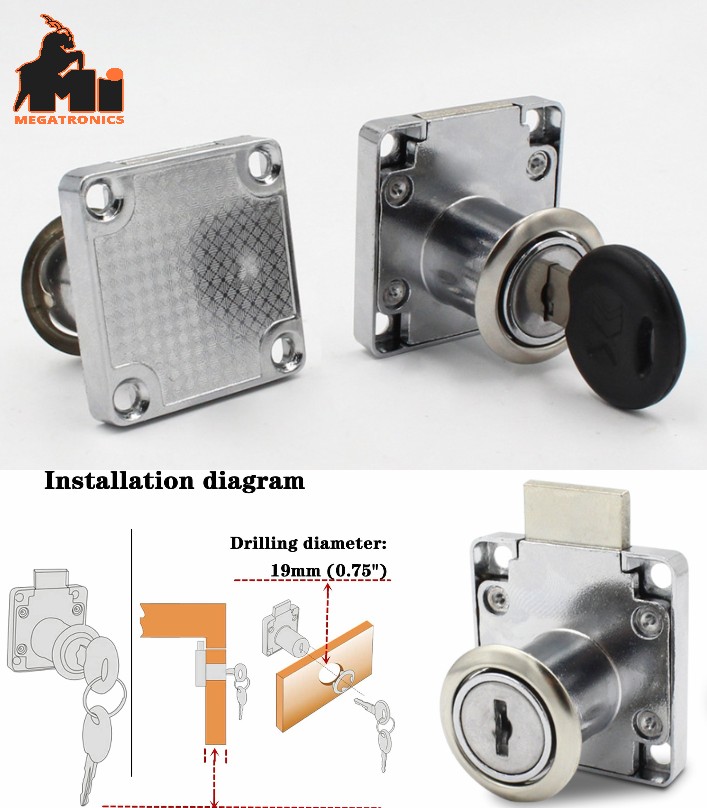 Cabinet Drawer Lock Mailbox Lock  Model CT-138-22 daraz lock for Fixing Importan