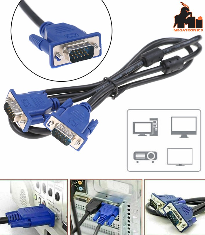 HQ LCD Display screen Computer VGA Cable 1.5M CPU TPU