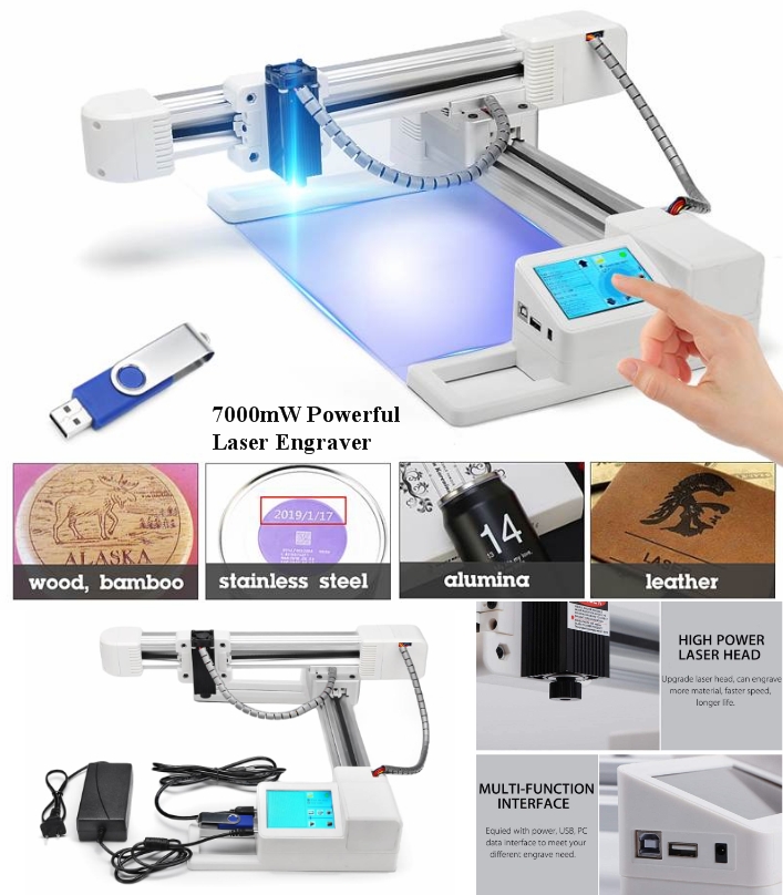 7000mW LASER Engraving Machine Set CNC professional laser marking