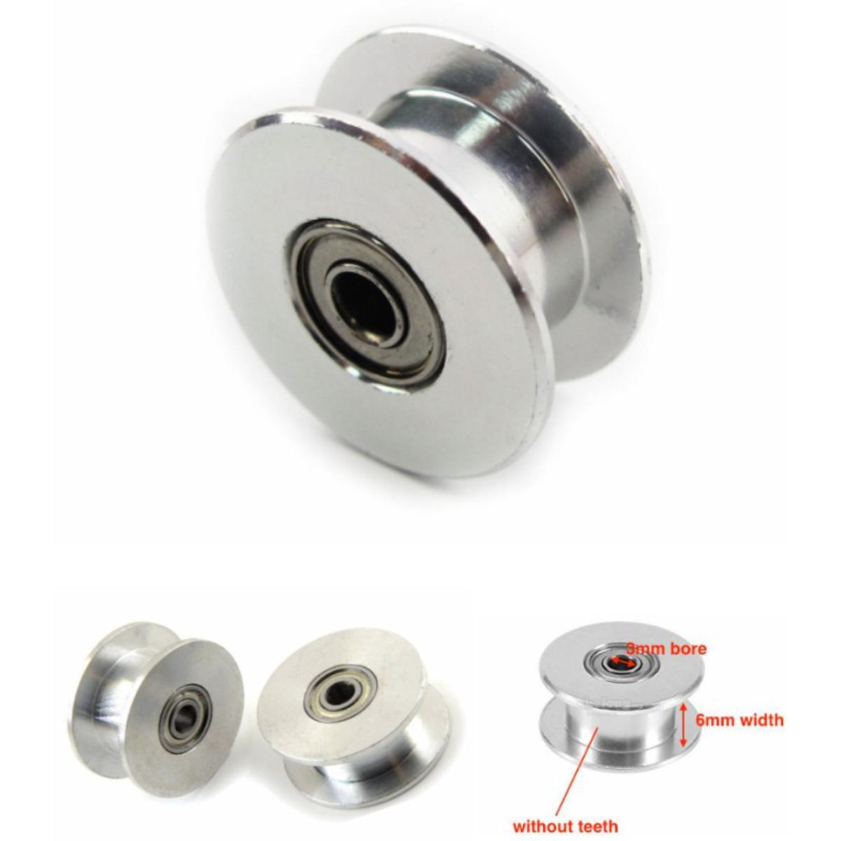 5mm GT2 Idler Pulley Teethless 5mm hole 6mm belt Bearing CNC 3D printer