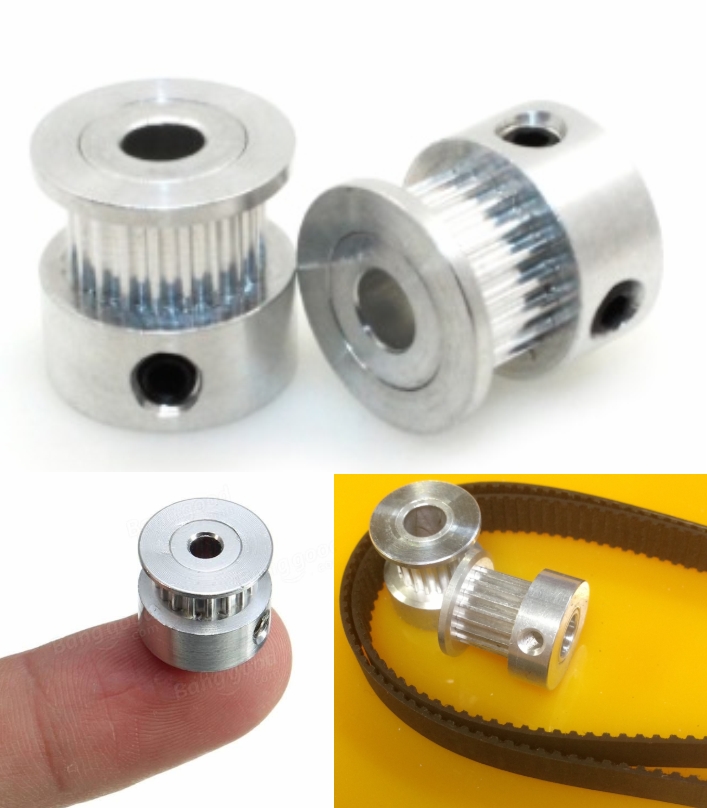 16 Teeth 5mm M3 GT2 drive Pulley Aluminum grooves gear