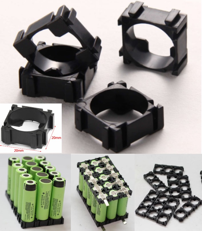 Plastic 18650 Battery Holder Bracket Cylindrical 18650 Case Cell Holder mount