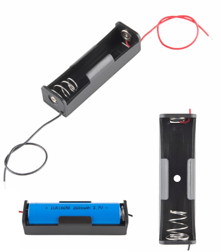1S 18650 Battery Holder case wire leads 3.7V 4.2v single cell