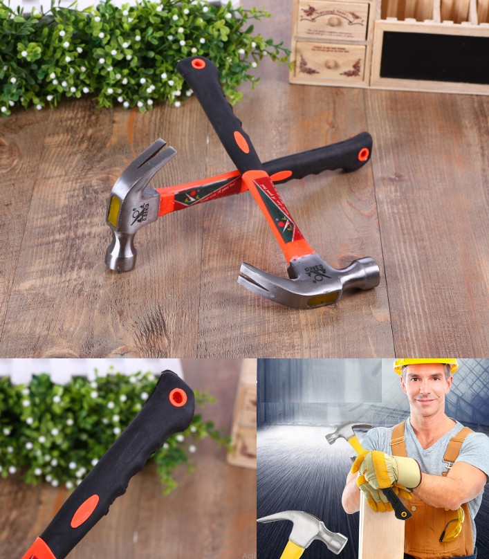 Claw Hammer Plastic Handle Nail Puller 250g DIY Sa