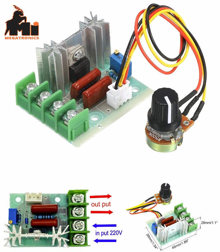AC 2000W 220V High-Power Thyristor Electronic Voltage Regulator external potenti