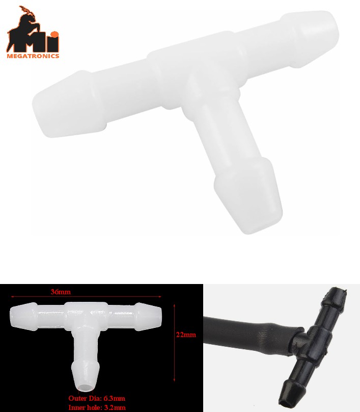 Plastic Washer Hose Connector T type Tube Pipe Splitter Tee connector T-PIECE Wiper