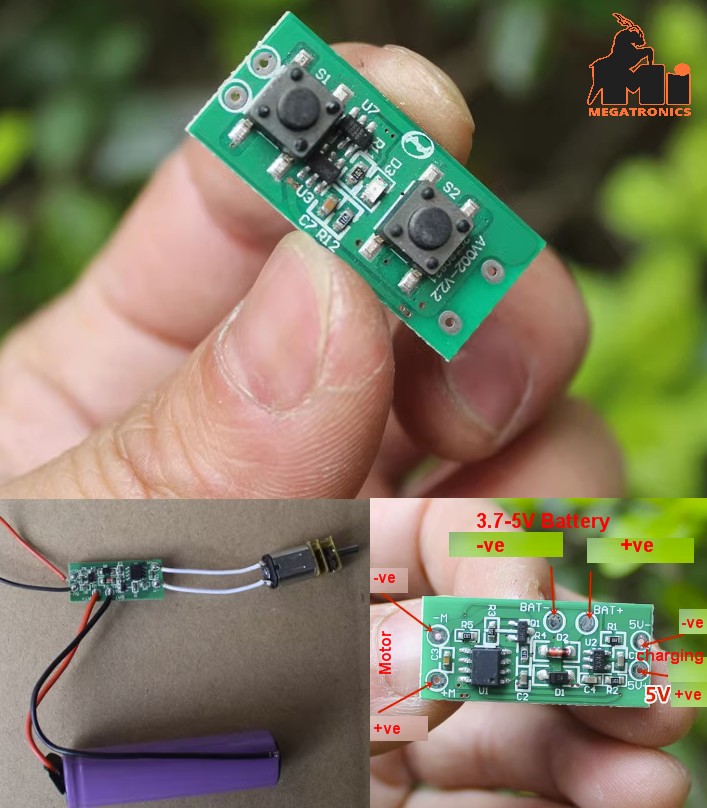 Small motor speed control board 3.7-5V multiple modes of operation
