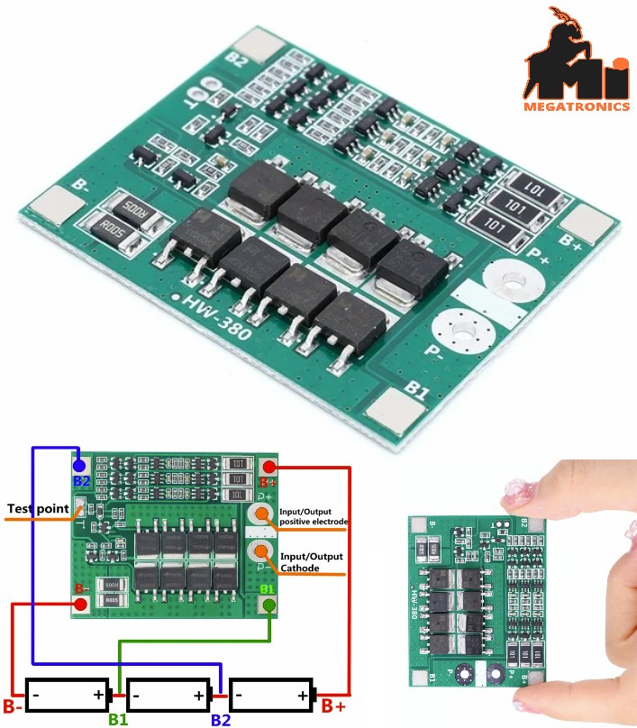 HW-380 3S 25A 18650 Li-ion Lithium Battery BMS Protection overcharge overdischar