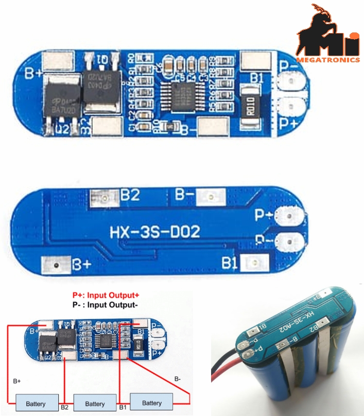 3S BMS 11.1V 12.6V 7A 18650 charging Lithium Battery Protection Board Short-circ