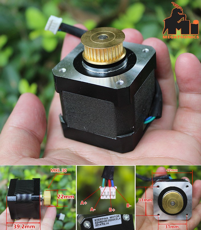 42 stepper motor 2 phase 4 wire 42 stepper motor 0.9 degree