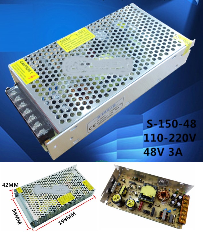 AC 110/220V- 48V 3A Switch Mode Power Supply 144W