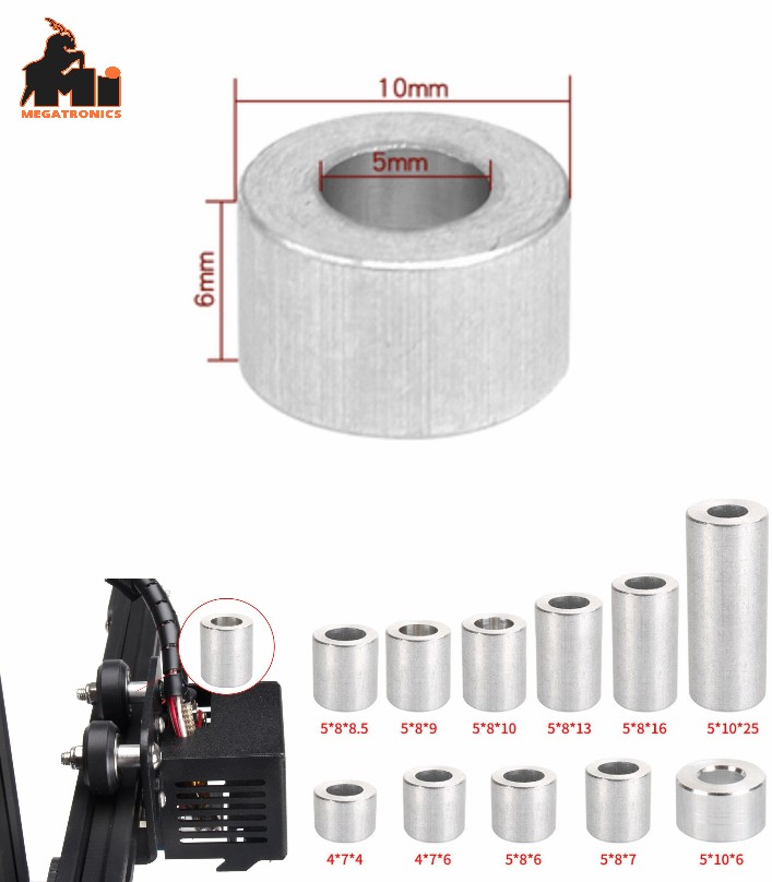 m4m5CR10 5x10x6 Pulley isolation column blocking bush ring aluminum column beari