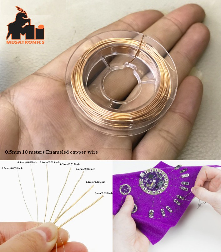 0.5mm 10M Insulated copper wire enameled wire lead DIY crafts sewing jumper wire