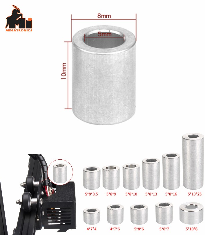m4m5CR10 5x8x10 Pulley isolation column blocking bush ring aluminum column beari