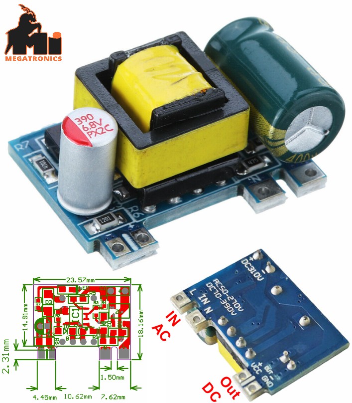 AC220 to DC 5V 700mA 3.5W SMPS PCB power supply isolated Module