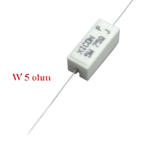 5 Ohm 5W Resistor Wire Wound 5% Tolerance