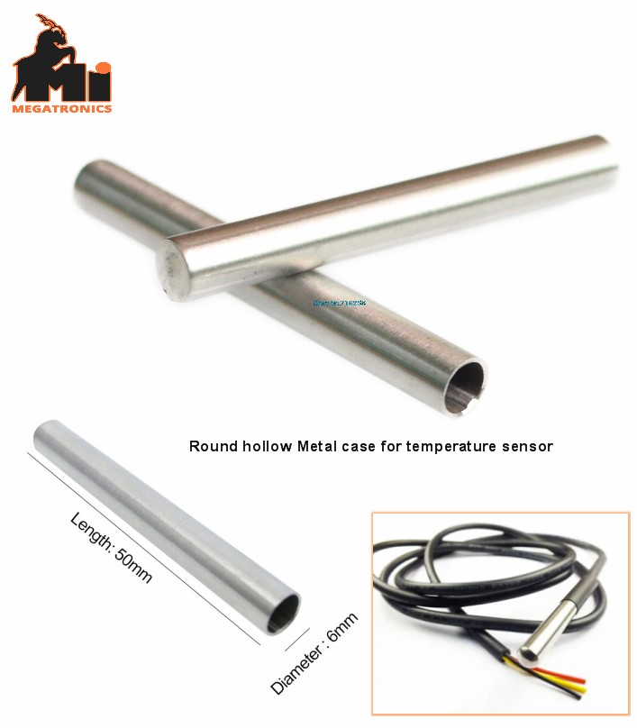 protective sleeve 6×50 hollow Temperature tube sensor PT100 DS18B20 stainless st