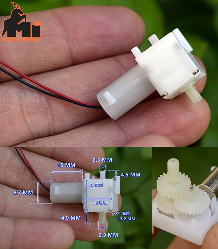 Micro steering gear DC 1.5V to 3V NdFeB 714 hollow cup motor worm gear reducer m