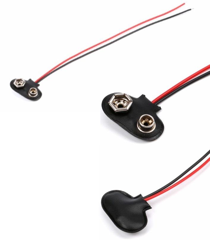 9V Battery Connector cap 10cm wire length 6F22 connector