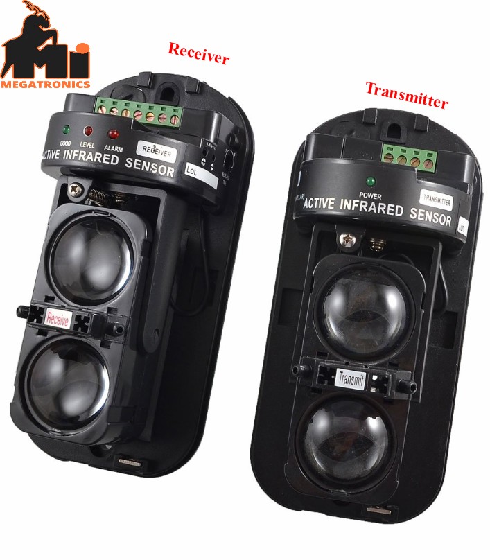 ABT-100 100m Dual Beam Photoelectric Infrared Detector Burglar Alarm Security System IR