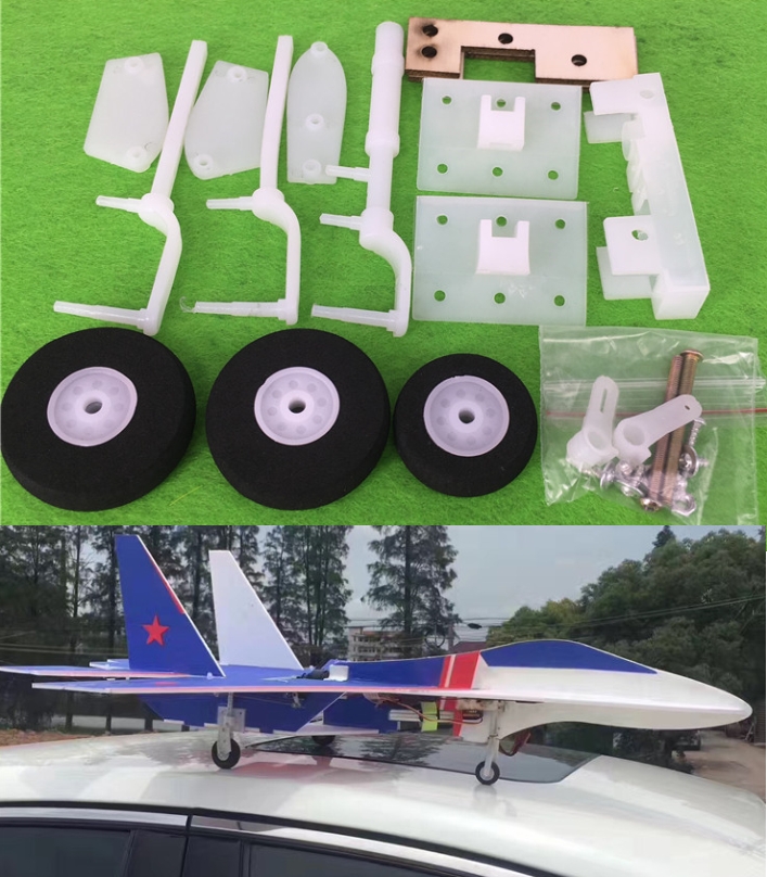 SU-27 aircraft model landing gear airplane wheel tyre tire foam