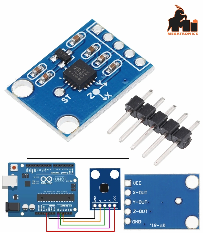 GY-61 ADXL335 3-Axis Compass Accelerometer Module 3-Axis Analog