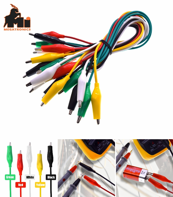 10pcs Double-ended Clips Crocodile Cable Alligator jumper wires