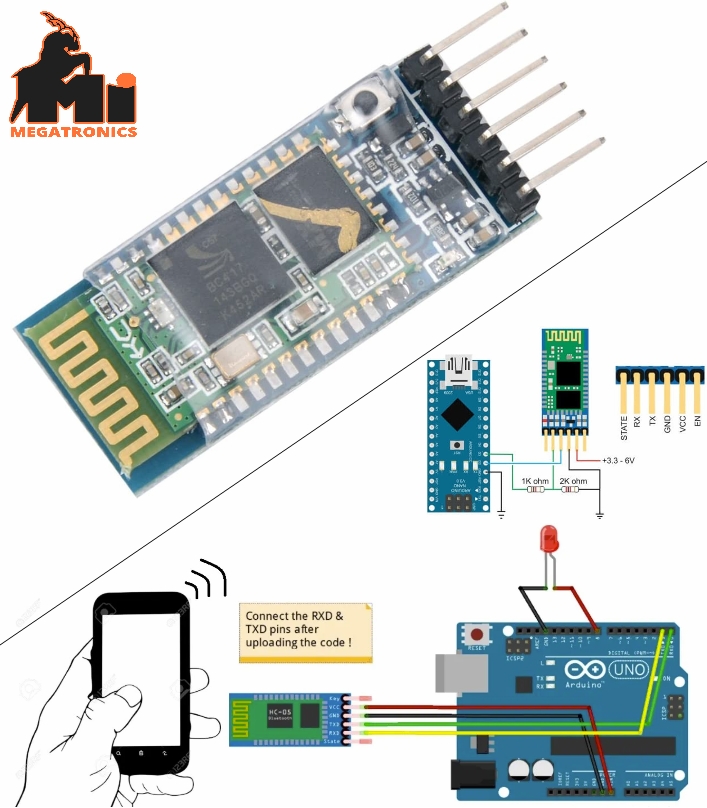 HC-05 Wireless Bluetooth Transceiver Module HC05 Bluetooth receiver Arduino rasp