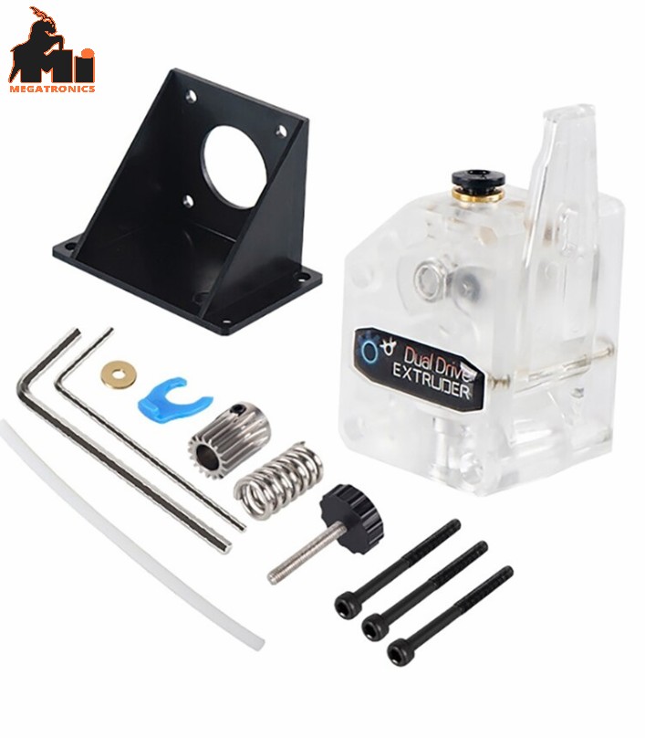 Clear Dual Drive Gear BMG Extruder Tools Kit for 3D Printer MK8 V6 CR10 1.75mm S