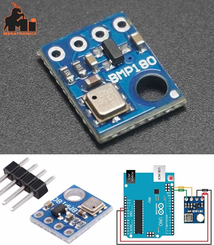 BMP180 Barometer Air Pressure Temperature Altitude Sensor arduino