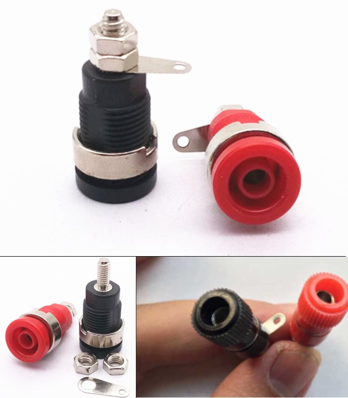 Banana socket 4mm Terminal connector Red+Black Amp