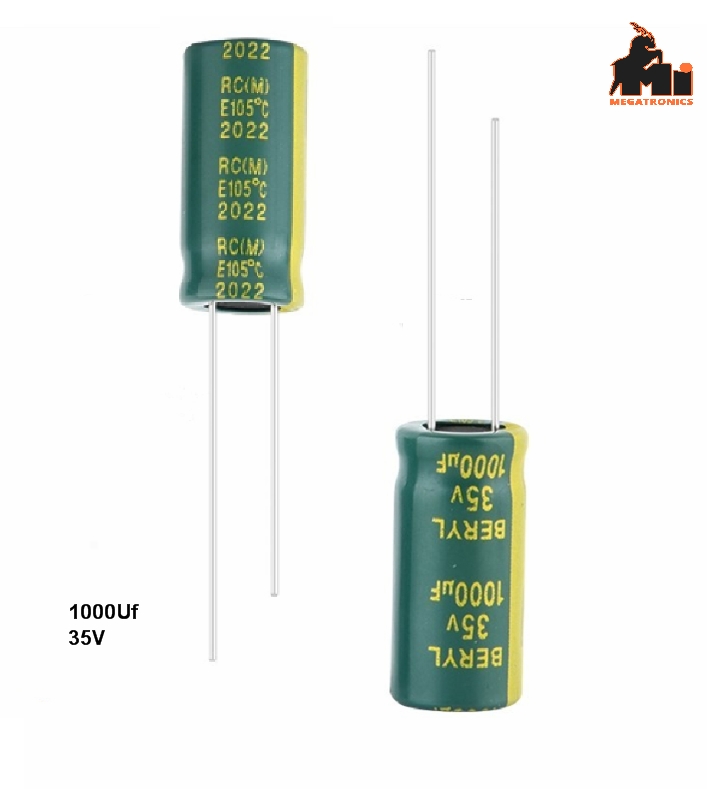1000uF 35V electrolytic capacitor high frequency low resistance long life LCD power supply