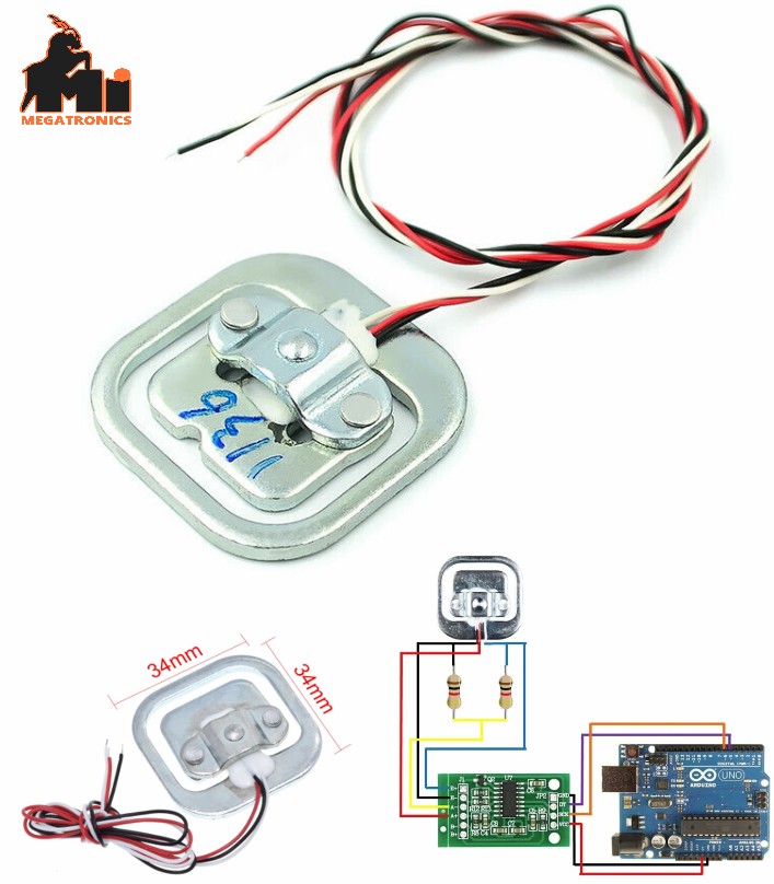 DIY 50Kg Body Load Cell Weighing strain Resistance Half-bridge