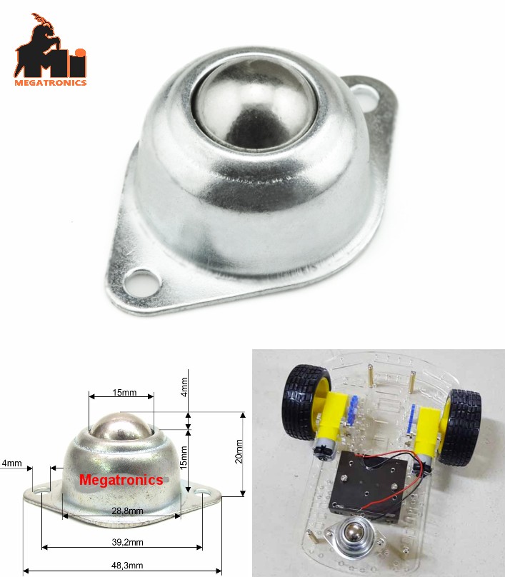 Metal ball caster Wheel 20mm Metal Ball For Robot free wheel bull eye
