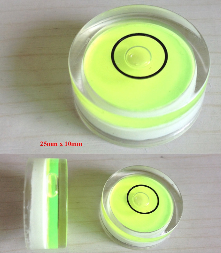 Blue Circular Bubble Spirit Level Use with Tripod measuring level