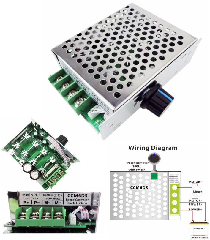 CCM6DS 30A DC Motor Speed Controller Governor PWM