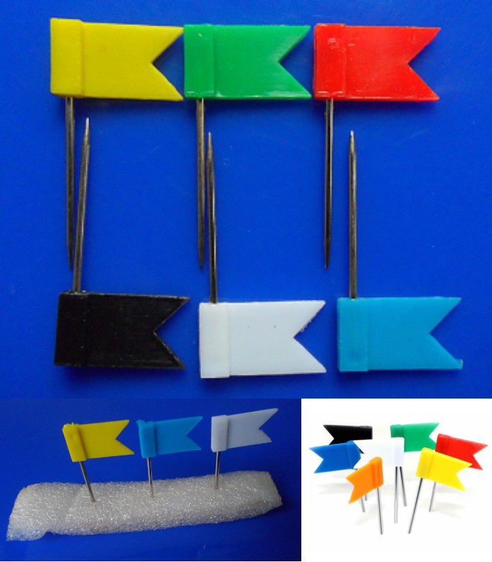 Flag Mark Shape Map Pins Cork Notice Board Push Pi