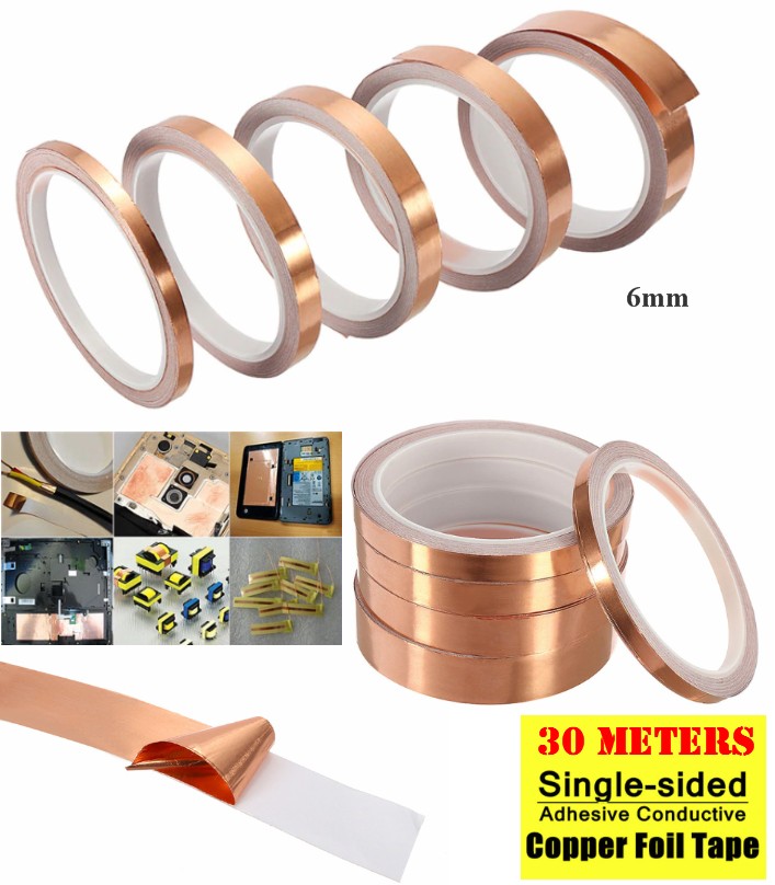 copper foil conductive tape adhesive EMI 6mm 30M